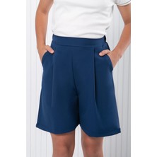 Modaviki Pliseli Şort Lacivert MDV346