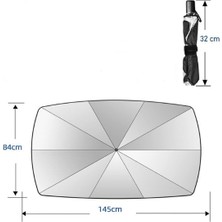 Deco Elit Oto Araç Içi Ön Cam Şemsiyesi  Güneşlik Gölgelik Tüm Binek Araçlar Için Güneşlik