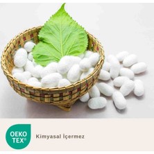 Lacivert Renkli % 100 Ipek Yastık Kılıfı