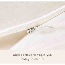 Lacivert Renkli % 100 Ipek Yastık Kılıfı