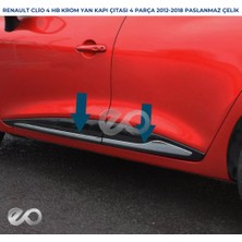 Ebal Oto Renault Clio 4 Grandtour Krom Yan Kapı Çıtası 4 Kapı 2012-2018 Paslanmaz çelik