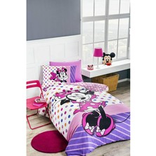 Özdilek Minnie Mouse Trend Pembe Lisanslı Tek Kişilik Nevresim Takımı