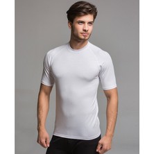 Bambu Reglan Kısa Kol Tshirt Beyaz XL