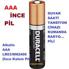 1 KART 2 ADET >>>  AAA ince tip  ALKALİN Duracell aaa ince pil OYUNCAK KUMANDA PİLİ