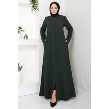 Sevgi Taşlı Ferace Haki HM2481