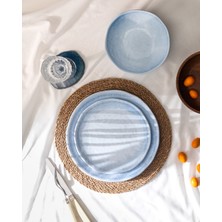 Madame Coco Mady 6 Kişilik 18 Parça Yemek Takımı - Açık Mavi