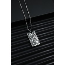 Frnch 316L Çelik Italyan Model Füme Renk Erkek Kolye FRJ30773-873-B