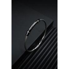 Frnch 316L Çelik Italyan Model Gümüş Renk Erkek Bileklik FRJ12262-3262-A