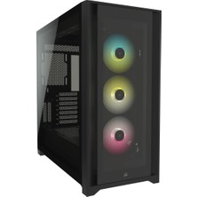 Corsaır Icue 5000X Rgb Temperli Cam Mid Tower Smart Kasa, Siyah (CC-9011212-WW)