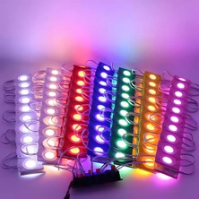 Demir Led Tekli Su Geçirmez 12 Volt 2.4 Watt Modül LED Pembe (10 Adet)