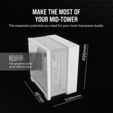 Corsaır 6500D Aırflow Mid-Tower Dual Chamber Pc Case - White (CC-9011260-WW)