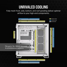 Corsaır 6500D Aırflow Mid-Tower Dual Chamber Pc Case - White (CC-9011260-WW)