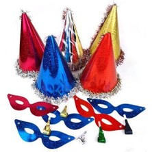 parti dükkanım hologramlı yılbaşı parti şapka seti 5 adet