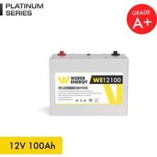 WERER ENERGY 12V 100Ah LiFePO4 Platinum Series Bluetooth'lu Lityum Demir Fosfat Akü