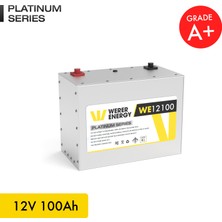 WERER ENERGY 12V 100Ah LiFePO4 Platinum Series Bluetooth'lu Lityum Demir Fosfat Akü