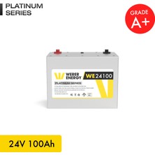 WERER ENERGY 24V 100Ah LiFePO4 Platinum Series Bluetooth'lu Lityum Demir Fosfat Akü