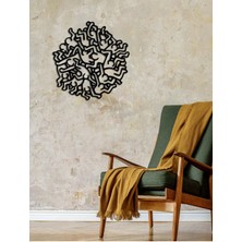 Artroya Modern Keith Haring Metal Duvar Tablosu - Ev Duvar Dekorasyonu - 60 x 62 cm -Siyah - ARTS-002