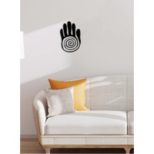 Artroya Modern Healing Hand Metal Duvar Tablosu - Ev Duvar Dekorasyonu - 46 x 30 cm -Siyah - ARTS-008