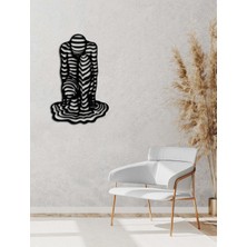 Artroya Modern Melting Man Metal Duvar Tablosu - Ev Duvar Dekorasyonu - 50 x 76 cm -Siyah - ARTS-011