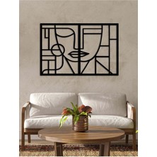 Artroya Modern Ikilem Metal Duvar Tablosu - Ev Duvar Dekorasyonu - 65 x 100 cm -Siyah - ARTS-015