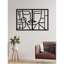 Artroya Modern Ikilem Metal Duvar Tablosu - Ev Duvar Dekorasyonu - 65 x 100 cm -Siyah - ARTS-015