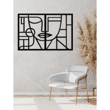 Artroya Modern Ikilem Metal Duvar Tablosu - Ev Duvar Dekorasyonu - 65 x 100 cm -Siyah - ARTS-015