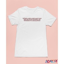 Bumeta Women Need More Sleep Than Men Kırmızı Unisex Tişört T-Shirt