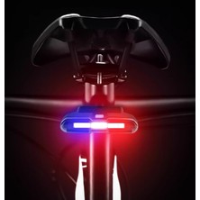 Streak Bisiklet Scooter Solar LED Kırmızı Mavi Sarı USB Şarj Edilebilir Ön Arka Lamba Işığı