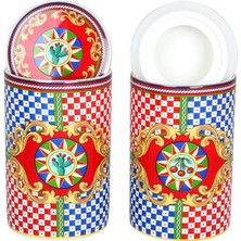 Luckyart Odessa Desenli Bone China Porselen 2 Li Kavanoz Seti 750 ml