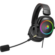 Gamebooster H44 Rgb Usb7.1 Siyah Profesyonel Oyuncu Kulaklığı