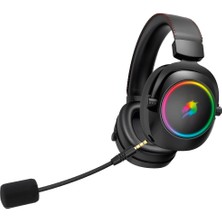 Gamebooster WBH44 Rgb Kablosuz 2.4g+Bt Siyah Oyuncu Kulaklığı