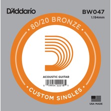 D'Addario BW047 Akustik Tek Tel, 80/20 Bronze Wound, 047, (Mi)