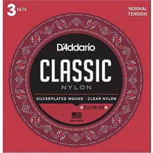 D'addario EJ27N-3D Klasik Gitar Tel Seti 4/4 3lü Paket Normal Tension