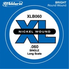 D'Addario XLB060 Bas Gitar Tek Tel, (Re), Xl Nıckel Wound, 0.060 Ga