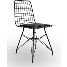 Alvin 80x80 Tel Sandalye Takımı 4 Kişilik Mutfak Masası - Yemek Masası - Cafe Masası - Beyaz