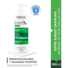 Vichy Dercos Şampuan Normal/Yağlı ve Kepekli 390 ml K6022