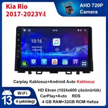 Conio Kia Rio 2017-2023 Yıl Android Sürüm 13 Kablosuz Carplay Navigasyon Multimedya 9 Inç Ekran 4gb Ram 32GB Rom Hafıza