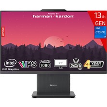 Lenovo Ideacentre Aıo 24IRH9 Intel Core I7-13620H 32GB Ddr5 512GB SSD Intel UHD Graphics 23.8 Fhd IPS Freedos F0HN00EATR-32512 Kablosuz Klavye+Mouse Siyah All In One Bilgisayar