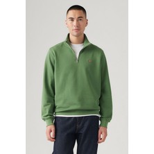 Levi'S Erkek Yarım Fermuarlı Yeşil Sweatshirt - 001Tu-0001