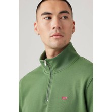 Levi'S Erkek Yarım Fermuarlı Yeşil Sweatshirt - 001Tu-0001