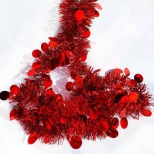 parti dükkanım yuvarlak pullu sim süs kırmızı 2 metre