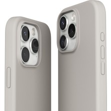 Vonmahlen Yumuşak Silikon Kapak & Kılıf Apple iPhone 16 Pro - Krem