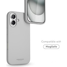 Vonmahlen Yumuşak Silikon Kapak & Kılıf Apple iPhone 16 Plus - Açık Gri