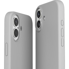 Vonmahlen Yumuşak Silikon Kapak & Kılıf Apple iPhone 16 Plus - Açık Gri