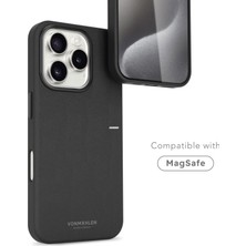Vonmahlen Deri Görünümlü Kapak & Kılıf Apple iPhone 16 Pro Max - Siyah