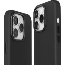 Vonmahlen Deri Görünümlü Kapak & Kılıf Apple iPhone 16 Pro Max - Siyah