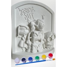 Ters Yüz-Inside Out 15 cm Boyunda Beton/taş/figür/büst Boyama Seti-Çocuk Boyama Etkinliği