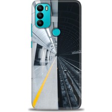 General Mobile Gm 21 Plus Hd Baskılı Kılıf - Metro Station + 9h Nano Ekran Koruyucu