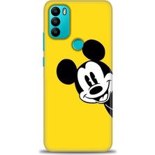 General Mobile Gm 21 Plus Hd Baskılı Kılıf - Sarı Mickey Mouse + 9h Nano Ekran Koruyucu