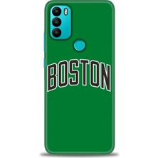 General Mobile Gm 21 Plus Hd Baskılı Kılıf - Boston Yeşil + 9h Nano Ekran Koruyucu